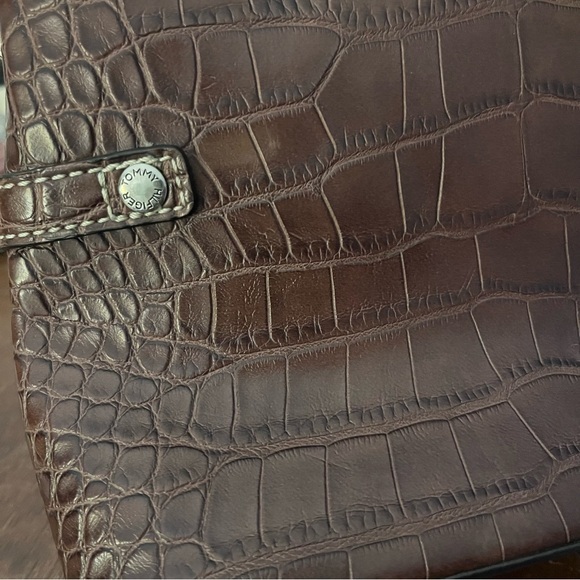 Vintage Tommy Hilifiger Brown Faux Croc Mini Shoulder Bag - Picture 5 of 8